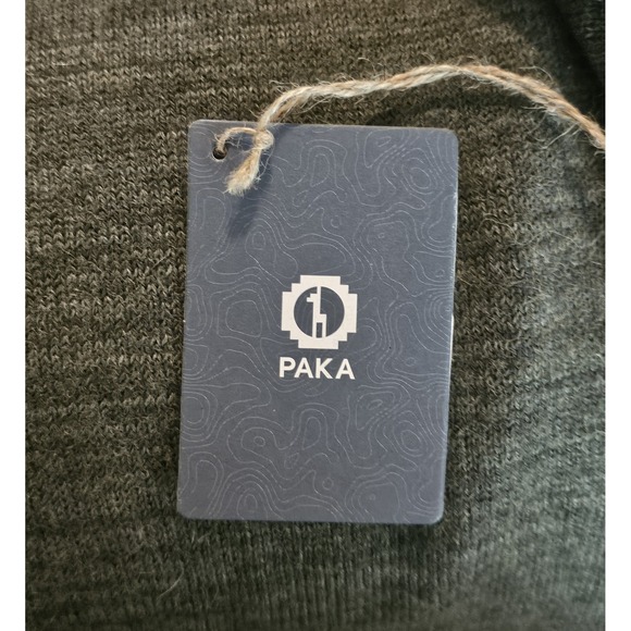 PAKA Men's Unisex THE HOODIE Sweater Knit Lightweight Alpaca Outdoor M Green - Picture 3 of 5